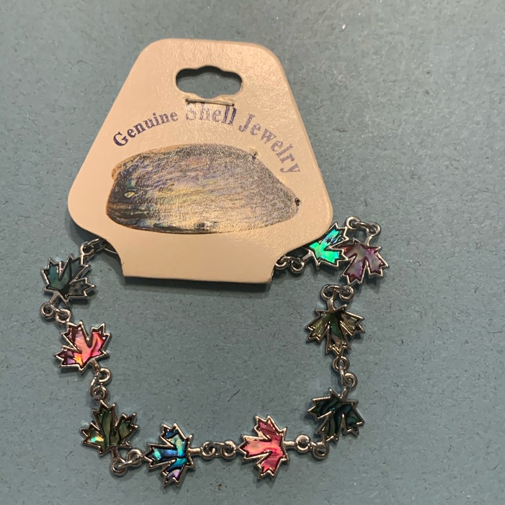 Natural Paua Shell Bracelet - Picture 2 of 4